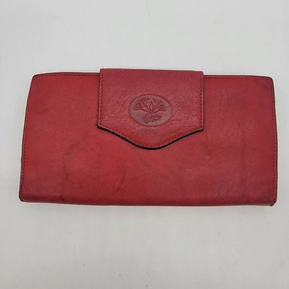 Buxton Wallet Vintage Women's Top Grain Cowhide Leather Very‎ Good Condition